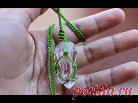 tutorial piedra engarzada en macramé wrap stone macramé - YouTube