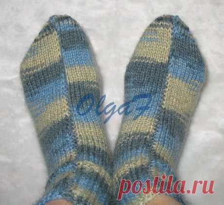 Вязание носков на 2-х спицах (мастер-класс)... для начинающих вязальшиц...