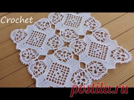 Ажурный КВАДРАТНЫЙ МОТИВ вязание крючком Easy Crochet square motifs