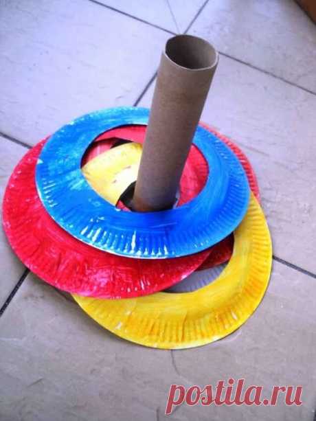 Paper Plate Ring Toss | 25 Paper Plate Crafts Kids Can Make | ed. infantil