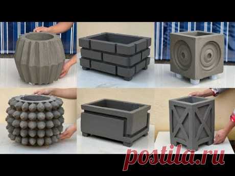 6 Project To ​​Cast Plant Pots From Cement - Great ! Garden Decoration