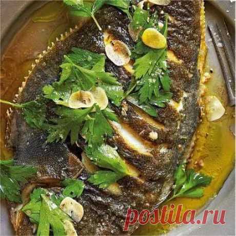 Камбала в духовке с лимонным соусом и зеленью | Экорыба — интернет-магазин рыбы и морепродуктов