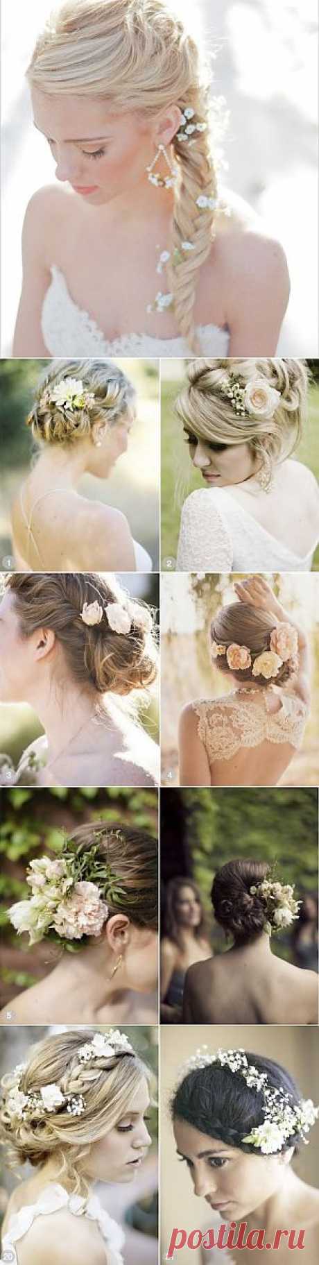 Свадебные причёски с цветами: 50 супер-романтичных вариантов | Самоцветик