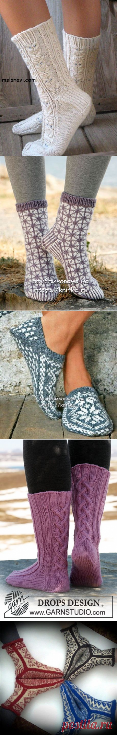 Вязаные носки спицами. Подборка из 17 моделей вязаных носков спицами на knitka.ru, Вязание для детей