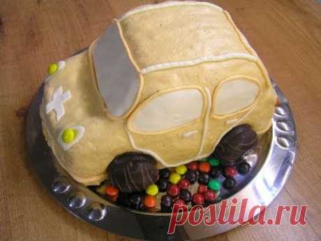 Торт Машинка / How to make Car cake with marshmallow fondant