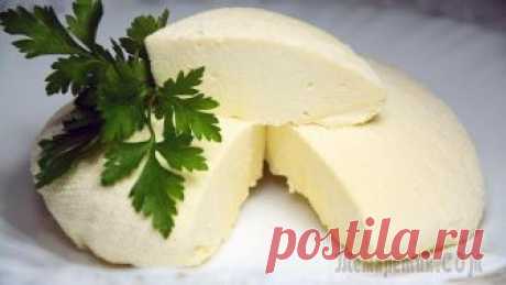 Сыр за 10 минут из молока + Время на стекание сыворотки