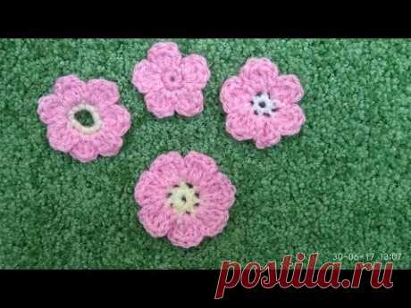 Простой цветок крючком/ Как связать простые цветы/ Crochet flowers