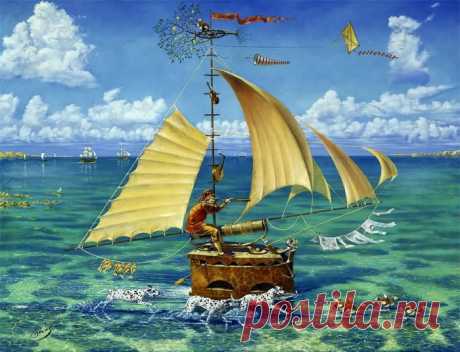 Illusions of Absurdity. Ship of Fool, Michael Cheval (Михаил Хохлачев), арт галерея живописи. Страница get.