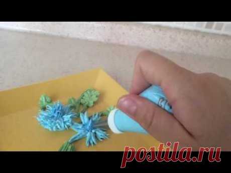 How to make centaurea flower / Как сделать васильки из крема