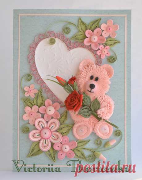 Valentine Quilling Card Valentine's Day quilling by QuillyVicky