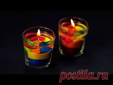 DIY Colorful Gel Candles Making - Diwali Decoration Ideas