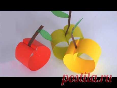 Diy paper crafts  How to make paper apples  Как сделать яблоки из бумаги