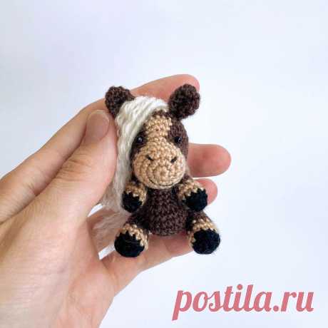 PDF Лошадка крючком. FREE crochet pattern; Аmigurumi animal patterns. Амигуруми схемы и описания на русском. Вязаные игрушки и поделки своими руками #amimore - лошадь, маленькая лошадка, конь.