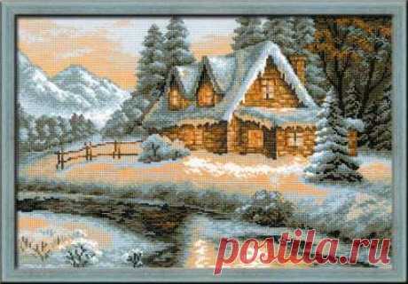 Вышивка 1080 «Зимний пейзаж» | Купить наборы для вышивания «Сотвори сама» в интернет-магазине «Мир Вышивки»