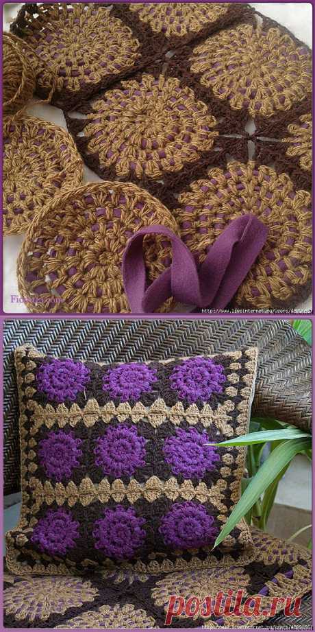 Коврик Granny Squares ,крючком, от FIONITTA