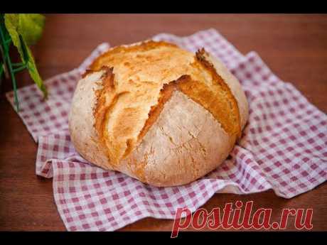 греческий деревенский хлеб без замеса и долгой расстойки