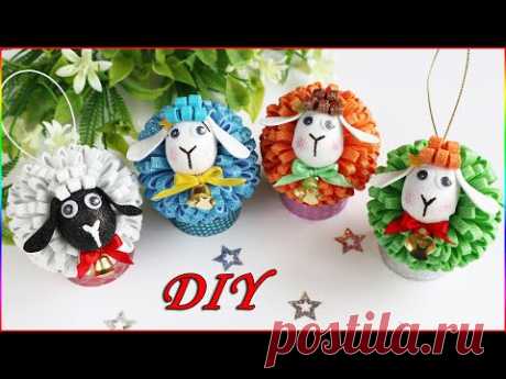 ☘️🐑 Funny Sheep DIY ☘️🐑 Милые Овечки из фоамирана 💥 Игрушки на Ёлку💥