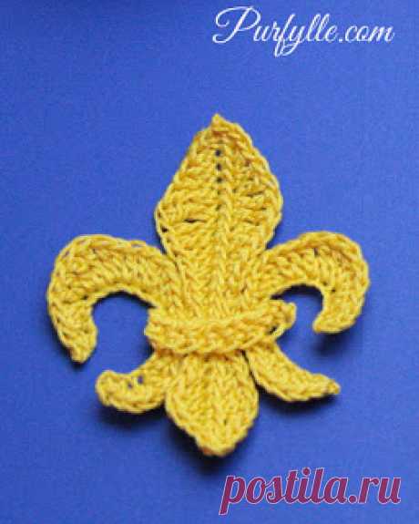 Purfylle: Fleur-de-lys Motif Crochet Pattern