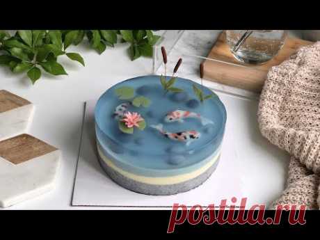 koi pond mousse cake! | recipe + tutorial