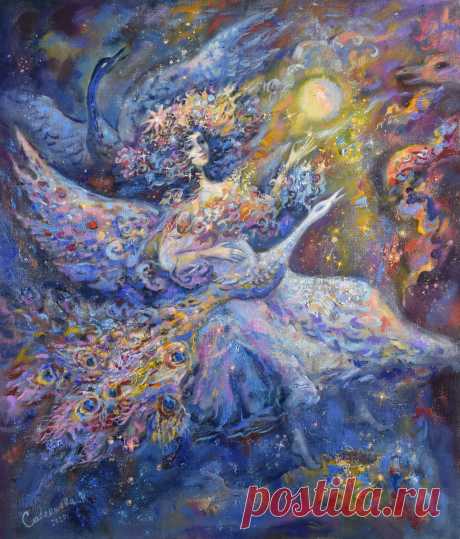 Fantasy Painting Mystical Original Art G, Painting by Natalya Savenkova | Artmajeur Buy art from Natalya Savenkova (Free Shipping, Secured direct purchase): Painting titled "Fantasy Painting Mystical Original Art Girl Birds Flight"