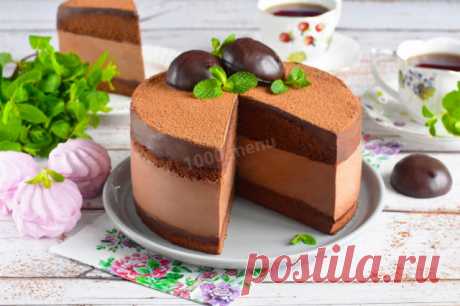Шоколадный муссовый торт бисквитный рецепт фото пошагово и видео - 1000.menu