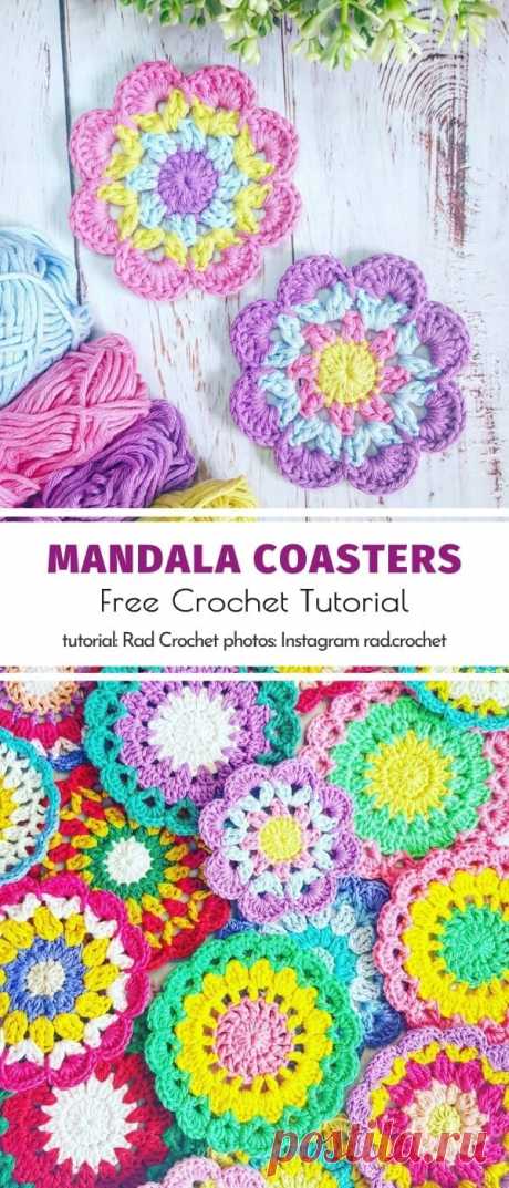 Flower Coasters Free Tutorials