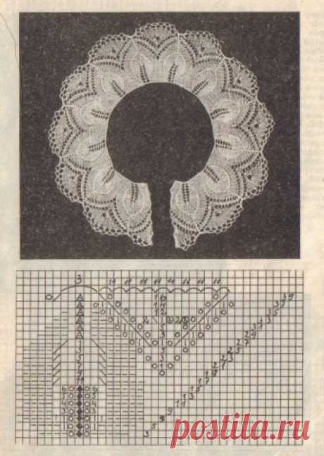 Воротнички спицами. Схемки | Вязание для женщин спицами. Схемы вязания спицами
