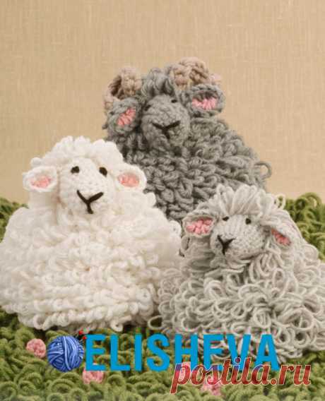 Баранчик Шон (овечки) от Drops Design, вязаный крючком | Блог elisheva.ru