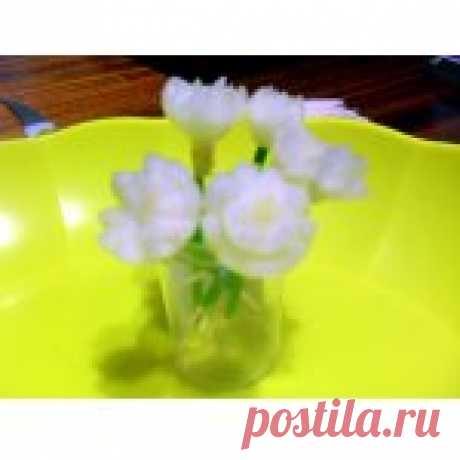 Цветы из мелкого лука - кулинарный рецепт