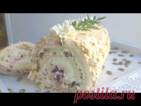 Воздушный меренговый рулет😍вкусно и быстро😍meringue cake roll