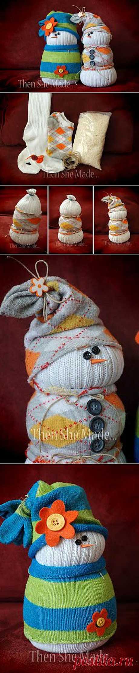 Then she made...: Sock Snowmen