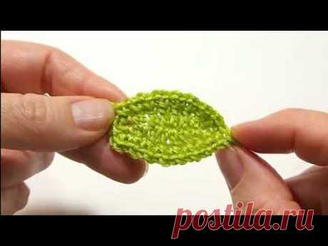 Листья крючком *Crochet leaves* Как связать листочек для начинающих. Ирландские листики  Урок 372