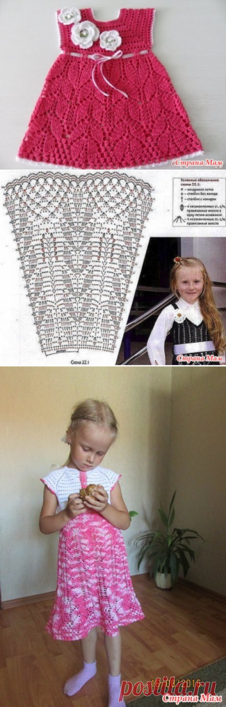 помогите найти схему к детскому платью - Вязание для детей - Страна Мам
