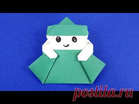 Как сделать оригами человечка Человечек из бумаги