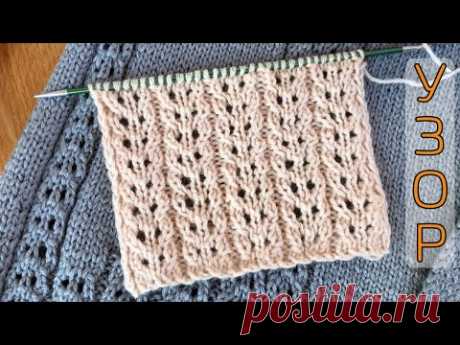 Узор спицами "Вертикальные дорожки" | Knitting pattern "Vertical tracks"