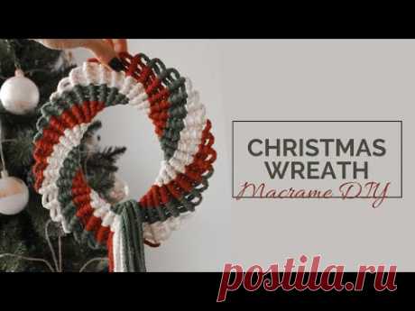 DIY Macrame Christmas Wreath. Christmas Decoration Ideas. X-Mas Tutorial for Beginners - YouTube