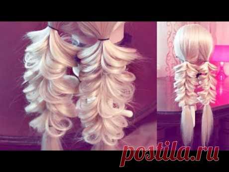 Две косички на резинках | Авторские причёски | Лена Роговая | Hairstyles by REM | Copyright ©