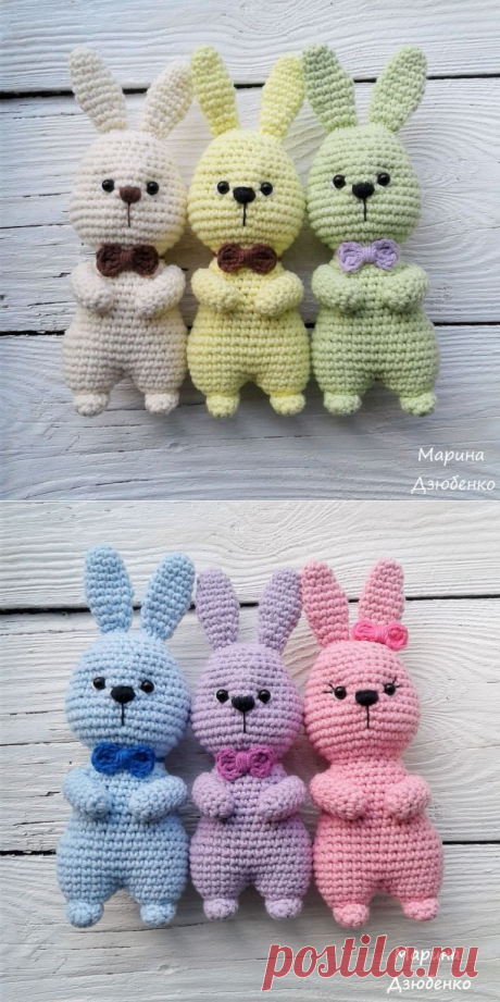 Пасхальные кролики крючком: схема вязания | AmiguRoom
