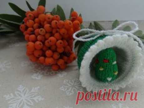 Вяжем новогоднюю игрушку «Полусфера» с елочкой - Ярмарка Мастеров - ручная работа, handmade