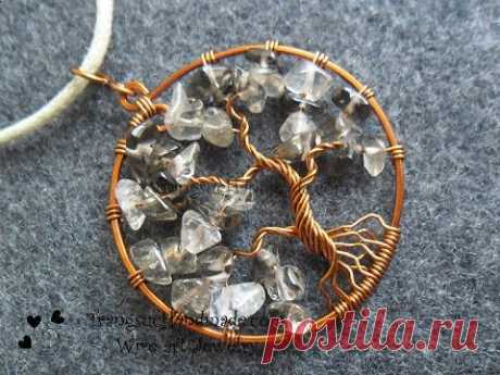 Tutorial simple "Tree of life" - How to make wire jewelery