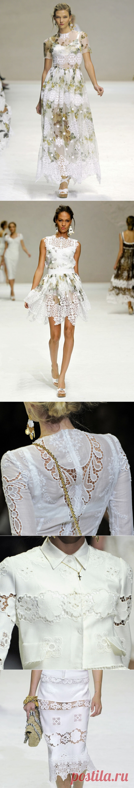 Кружевное изящество в коллекции Dolce & Gabbana весна-лето 2011: публикации и мастер-классы – Ярмарка Мастеров