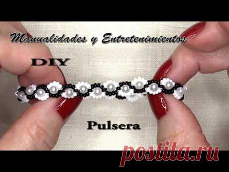 DIY - Pulsera Perlas y semillas en blanco y negro