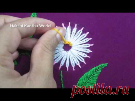 Basic Hand Embroidery, Beautiful Flower Embroidery Design