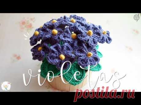 Violetas a crochet