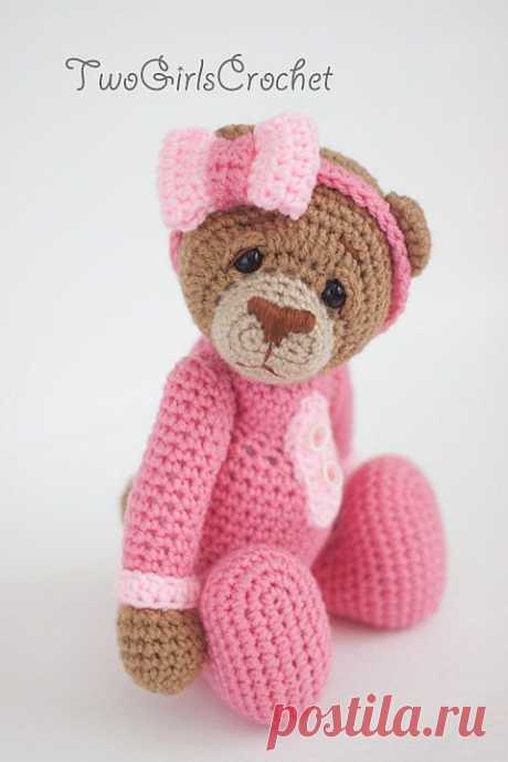 Crochet Bear Amigurumi Toy Britney  Made to от TwoGirlsCrochet