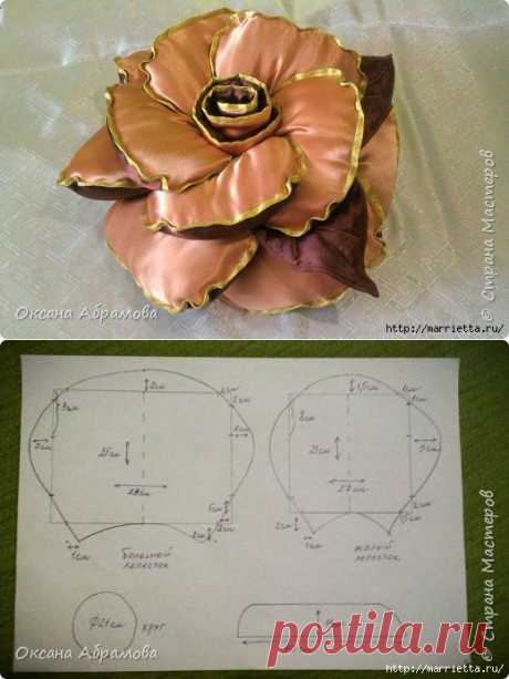Самая красивая подушка РОЗА. Мастер-класс