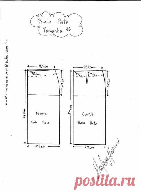 Выкройка простой прямой юбки от 36 до 54 размера евро (Шитье и крой) — Журнал Вдохновение Рукодельницы