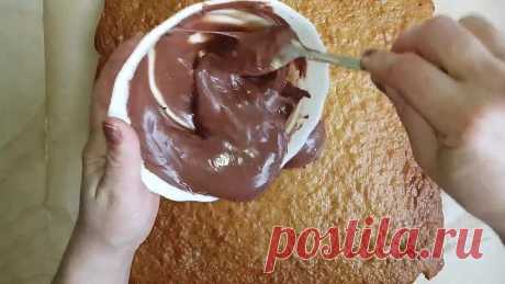 Многие искали этот Рецепт!!! / Recipe for Porous ROLL WITH CHOCOLATE/Eng Sub