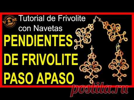 PENDIENTES DE FRIVOLITE PASO A PASO