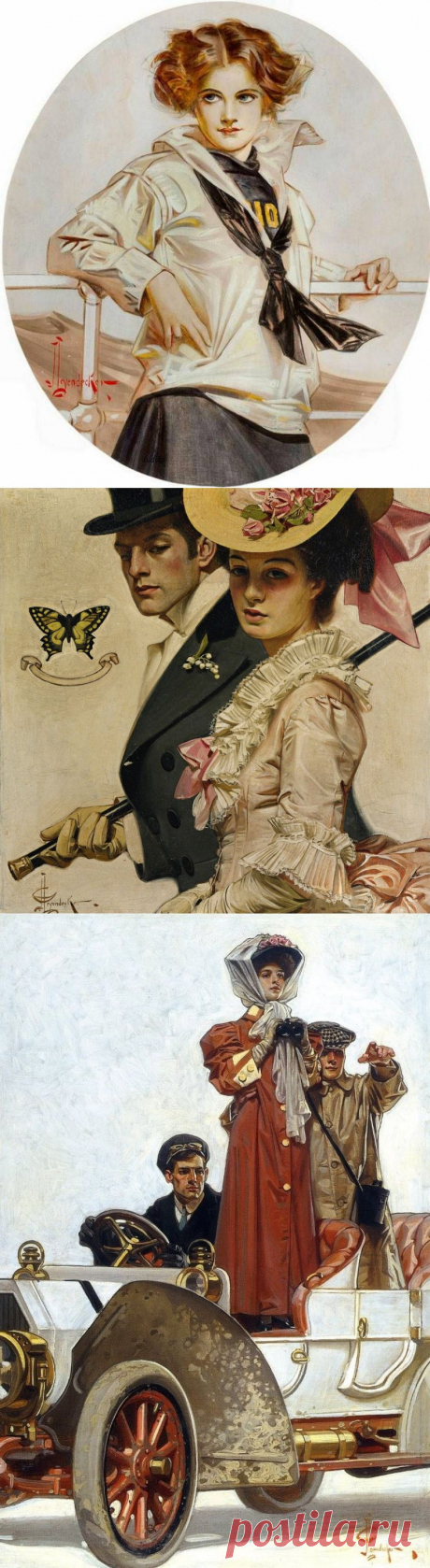 Иллюстрации и рекламные постеры начала 20 века... Joseph Christian Leyendecker (American, 1874-1951)